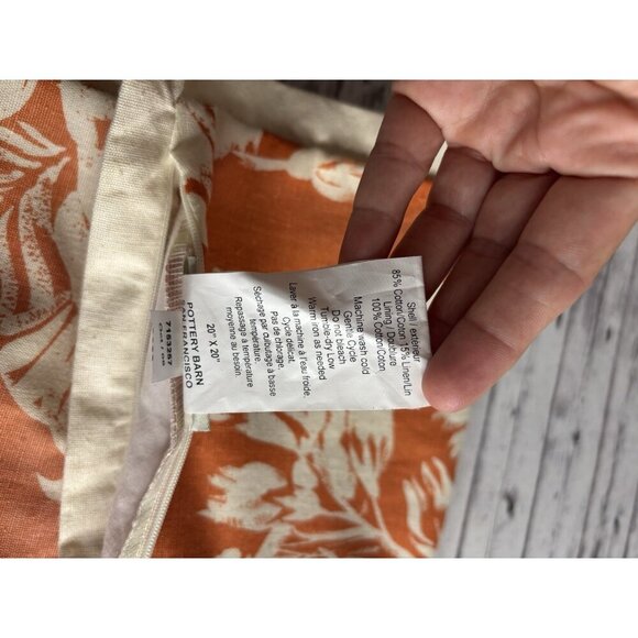 Pottery Barn Palampore Pillow Cover Floral Cotton Linen 20x20 Tree Flower - Picture 6 of 8